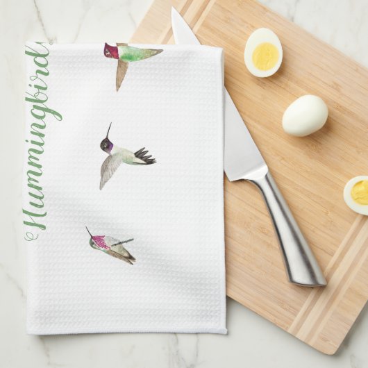 Kolibries van Californië Keukenhanddoek (Quarter Fold)