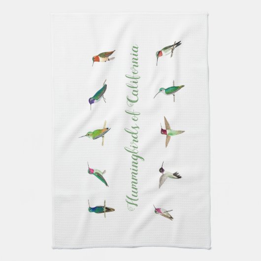 Kolibries van Californië Keukenhanddoek (Verticaal)