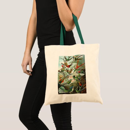 Kolibries van Ernst Haeckel, Oude vogels bomen Tote Bag (Voorkant (product))