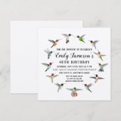 Kolibries Verjaardag Uitnodiging (Voorkant / Achterkant)