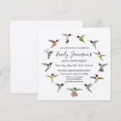 Kolibries Verjaardag Uitnodiging (Voorkant / Achterkant)