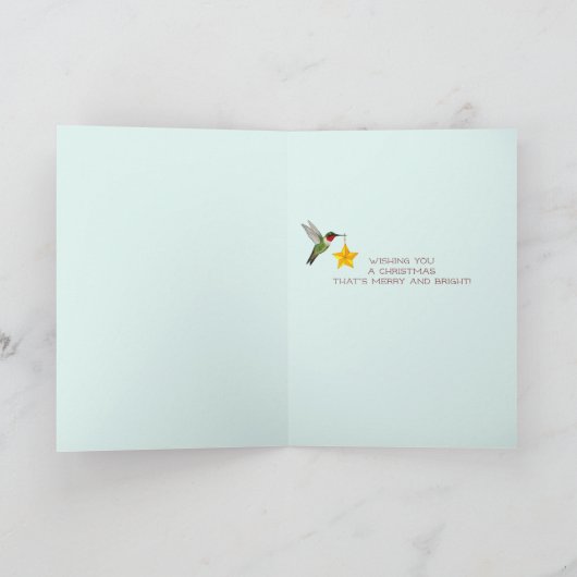 Kolibries Vrolijk kerstfeest Feestdagen Kaart (Binnen)