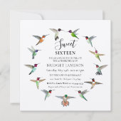 kolibries zoet zestien kaart (Voorkant)