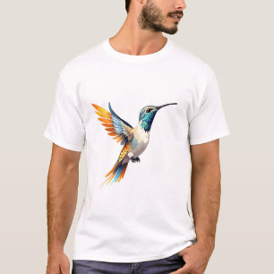 Kolibrievectorkunst met levendige kleuren t-shirt