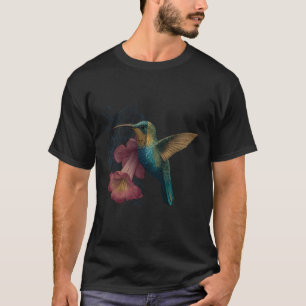 Kolibriliefhebber Portret Kunstwerk Tropisch Dier T-shirt