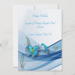 Kolibris en blauwe golf Verjaardagskaart  Kaart