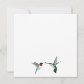 Kolibri's met robijnrode keel begrroeten de Lente Kaart (Achterkant)