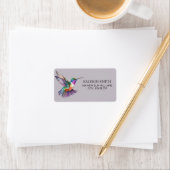 Kolibris Paars Natuur Adres Etiket (Insitu)