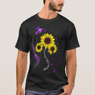 Kolibris Paarse Zonnebloem Ulceratieve Colitis Aw T-shirt