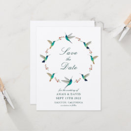 Kolibris Save the Date Kaart