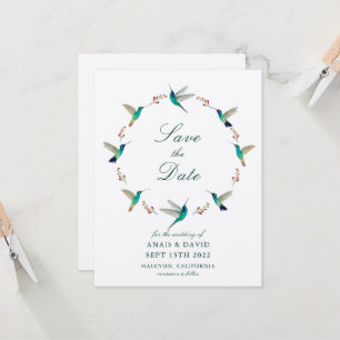 Kolibris Save the Date Kaart