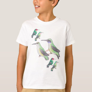 Kolibrisoorten aquarel kunst t-shirt