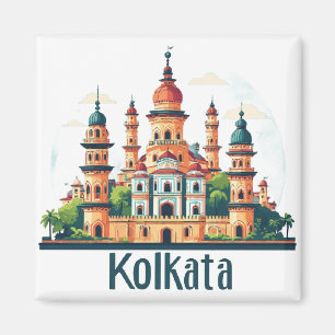 Kolkata India Cultuur Cadeau Voor Reizigers 🗺️ Magneet