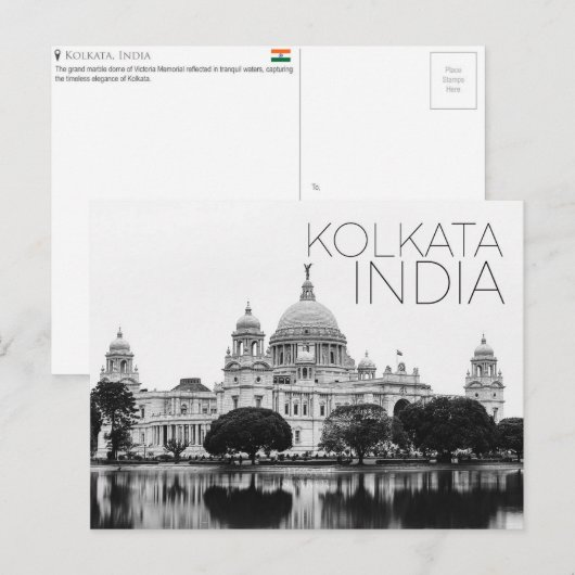 Kolkata, India Reisansichtkaart Briefkaart (Voorkant / Achterkant)