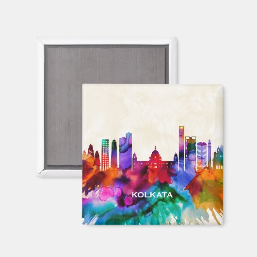 Kolkata Skyline Magneet (Voorkant / Achterkant)