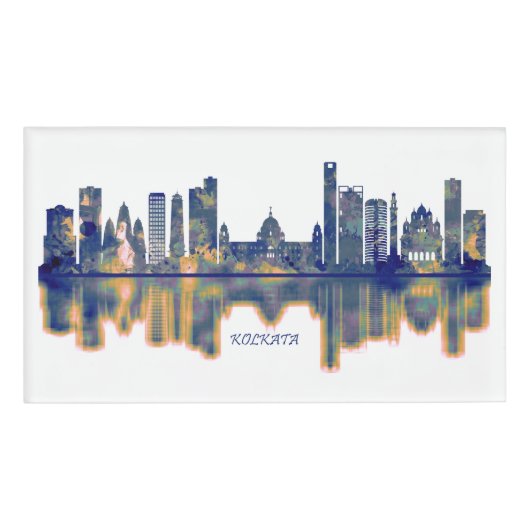 Kolkata Skyline Naambadge (Voorkant)