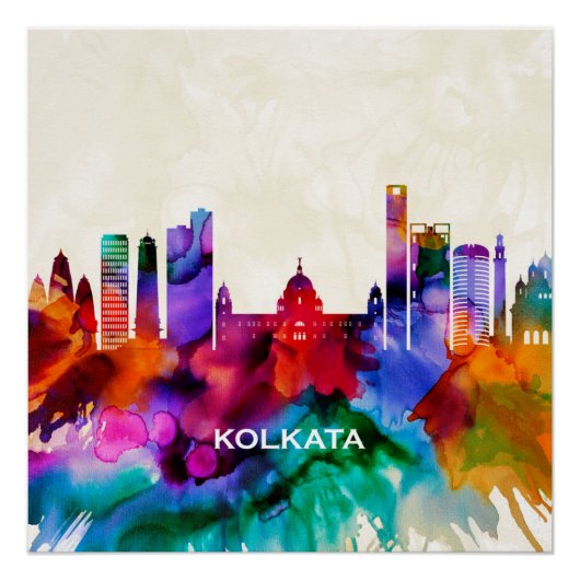 Kolkata Skyline Perfect Poster (Voorkant)