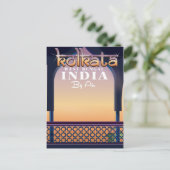Kolkata - West-Bengaals poster voor de vakantie va Briefkaart (Staand voorkant)