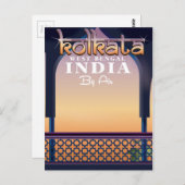 Kolkata - West-Bengaals poster voor de vakantie va Briefkaart (Voorkant / Achterkant)
