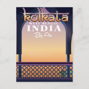 Kolkata - West-Bengaals poster voor de vakantie va Briefkaart