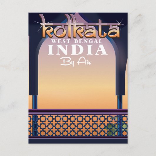 Kolkata - West-Bengaals poster voor de vakantie va Briefkaart (Voorkant)