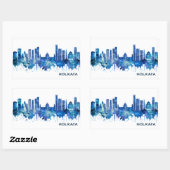 Kolkata West Bengal Skyline Blue Rechthoekige Sticker (Vel)