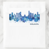 Kolkata West Bengal Skyline Blue Rechthoekige Sticker (Tas)