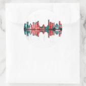 Kolkata West Bengal Skyline Ronde Sticker (Tas)