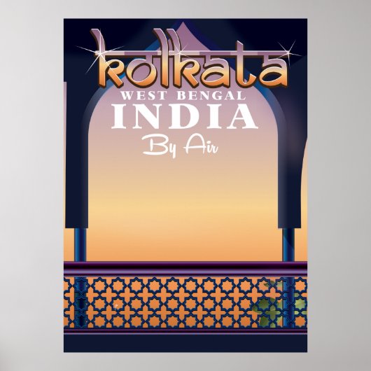 Kolkata - West-Bengalen India vakantieposter Poster (Voorkant)