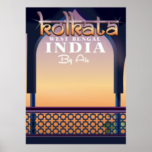 Kolkata - West-Bengalen India vakantieposter Poster