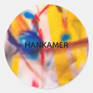 Kolkibrie Abstract Jeff Hankamer Artjunkhaus Kunst Ronde Sticker
