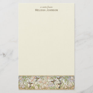 Kolkibrie Art Nouveau Persoonlijke Naam Briefpapier