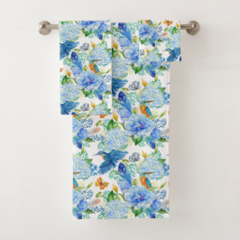 Kolkibrie En Blauwe Hortensia Handdoek