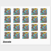 Kolkibrie Goudvis Reflectie Kunst Sticker (Vel)
