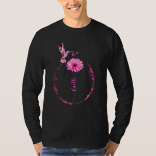 Kolkibrie Zonnebloem Gelovige Borstkanker Onderste T-shirt