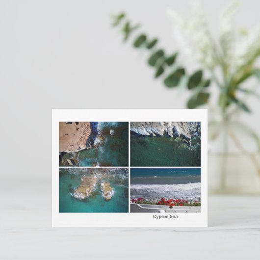Kollage Cyprus zee Briefkaart (Staand voorkant)