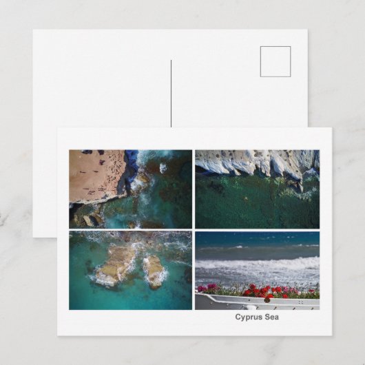 Kollage Cyprus zee Briefkaart (Voorkant / Achterkant)