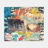 Kollage Head Fleece Deken (Voorkant (Horizontaal))