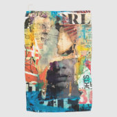 Kollage Head Golfhanddoek (Voorkant)