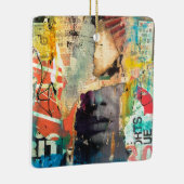 Kollage Head Keramisch Ornament (Rechts)