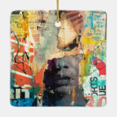 Kollage Head Keramisch Ornament (Achterkant)