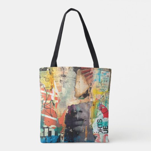 Kollage Head Tote Bag (Achterkant)