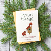 Kollage Kerstkaart met Aardige Eekhoorns