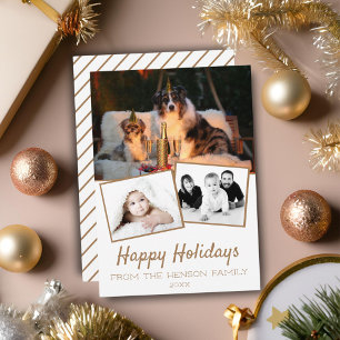 Kollage met 3 foto's voor vakantiefoto's feestdagenkaart