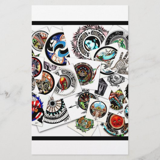 Kollage Tekeningen Briefpapier (Voorkant)