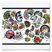 Kollage Tekeningen Foto Afdruk (Voorkant)