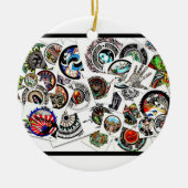 Kollage Tekeningen Keramisch Ornament (Voorkant)