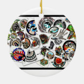 Kollage Tekeningen Keramisch Ornament (Achterkant)