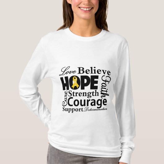 Kollage van de kinderkanker van de hoop t-shirt (Voorkant)