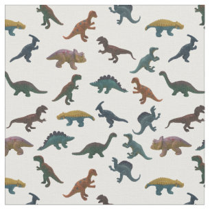 Kollage van kunststofdinosaurussen stof